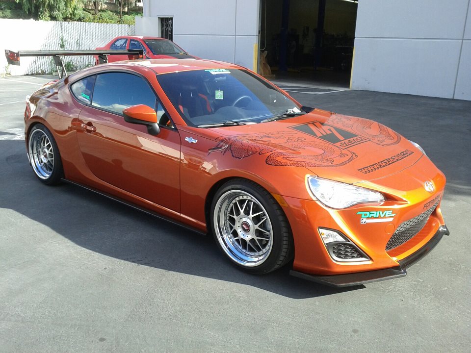 Scion FRS / Toyota GT86/ Subaru BRZ GT250 Carbon Fiber Adjustable Wing 2013-2016 w. 11" Pedestals Set official supplier product photo