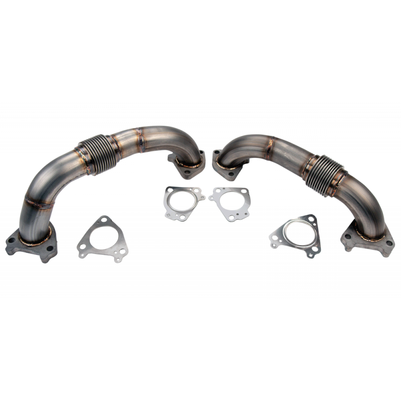 2001-2004 Duramax 2" Stainless Twin Turbo Up Pipe Kit (WCF100589) official supplier product photo