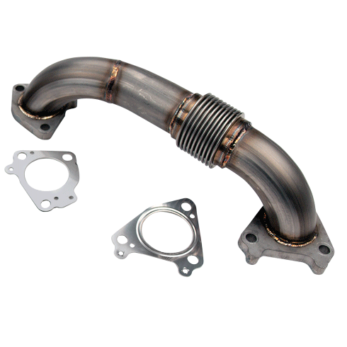 2001-2004 Duramax Passenger 2" Stainless Twin Turbo Style Up Pipe (WCF100648) official supplier product photo
