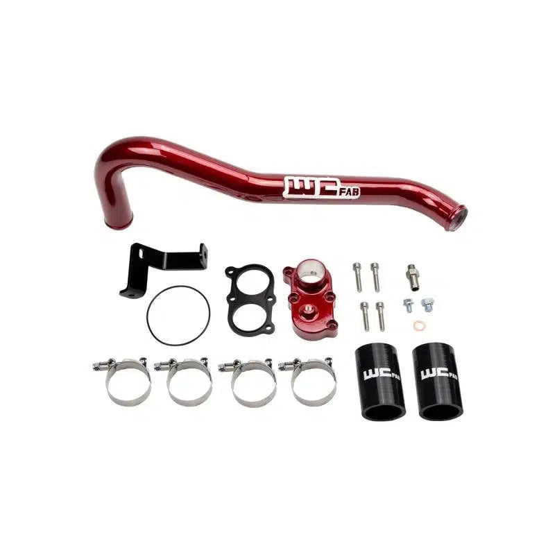 2006-2010 LBZ/ LMM Duramax Top Outlet Billet Thermostat Housing & Upper Coolant Pipe Kit (WCF100420) official supplier product photo