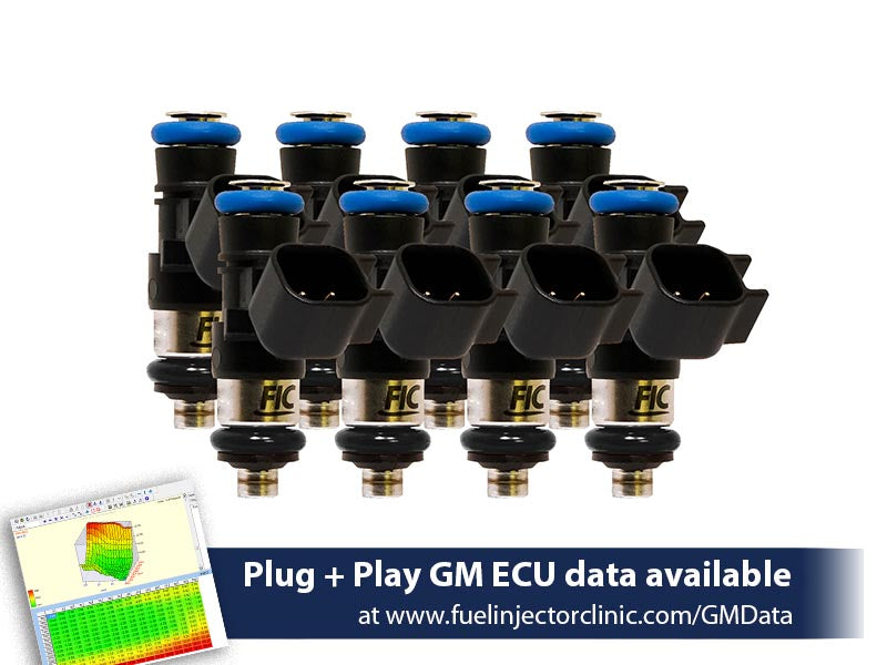 0660cc (72 lbs/hr at OE 58 PSI fuel pressure) FIC Fuel Injector Clinic Injector Set for 6.2 Truck Motors ('09-'13) Injector Sets (High-Z) (is306-0660h-sp) official supplier product photo