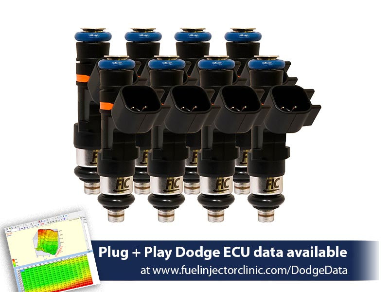 1000cc (100 lbs/hr at OE 58 PSI fuel pressure) FIC Fuel Injector Clinic Injector Set for Dodge Hemi SRT-8, 5.7 (High-Z) (is153-1000h) official supplier product photo