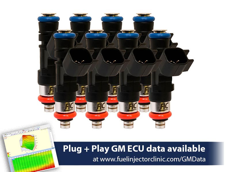 1000cc (100 lbs/hr at OE 58 PSI fuel pressure) FIC Fuel Injector Clinic Injector Set for LS2 engines (High-Z) (is302-1000h) official supplier product photo