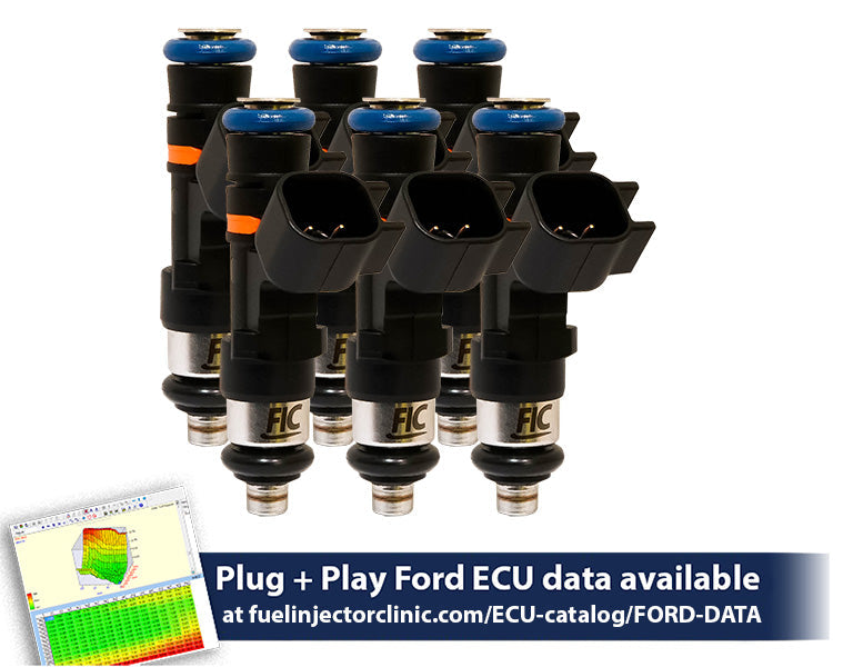 1000cc (95 lbs/hr at 43.5 PSI fuel pressure) FIC Fuel Injector Clinic Injector Set for Ford Falcon XR6T (FG) (is412-1000h) official supplier product photo