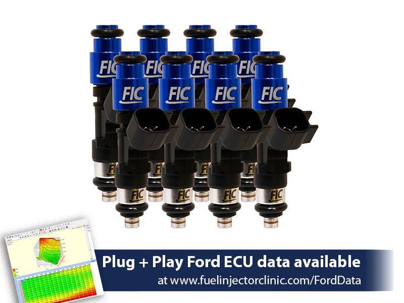 1000cc (95 lbs/hr at 43.5 PSI fuel pressure) FIC Fuel Injector Clinic Injector Set for Ford Raptor (2010-2014) Injector Sets (is408-1000h) official supplier product photo