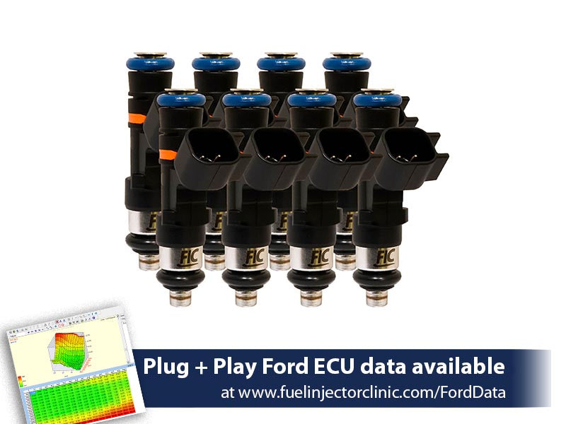 1000cc (95 lbs/hr at 43.5 PSI fuel pressure) FIC Fuel Injector Clinic Injector Set for Ford Shelby GT500 (2007-2014)(High-Z) (is404-1000h) official supplier product photo