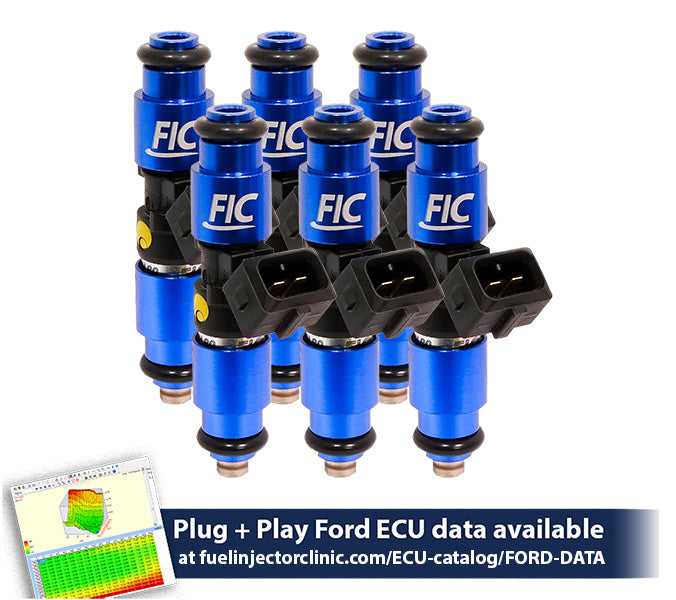 1200cc (110 lbs/hr at 43.5 PSI fuel pressure) FIC Fuel Injector Clinic Injector Set for Ford Falcon XR6T (BA/BF) (is411-1200h) official supplier product photo