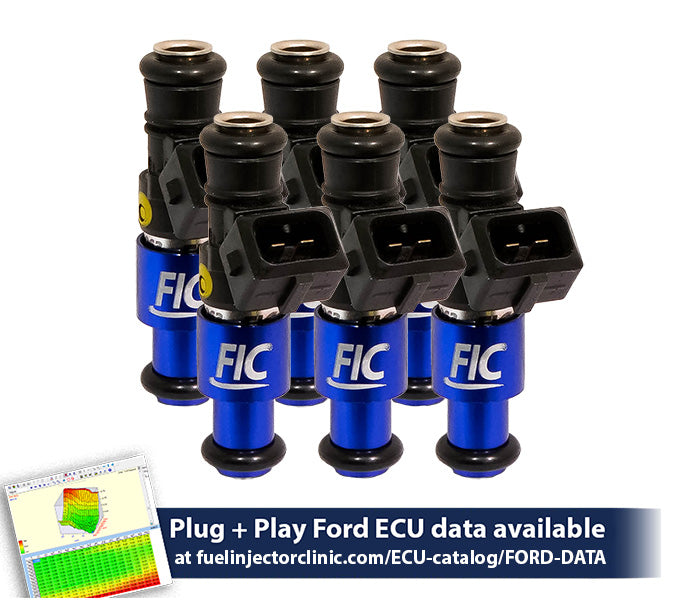 1200cc (110 lbs/hr at 43.5 PSI fuel pressure) FIC Fuel Injector Clinic Injector Set for Ford Falcon XR6T (FG) (is412-1200h) official supplier product photo