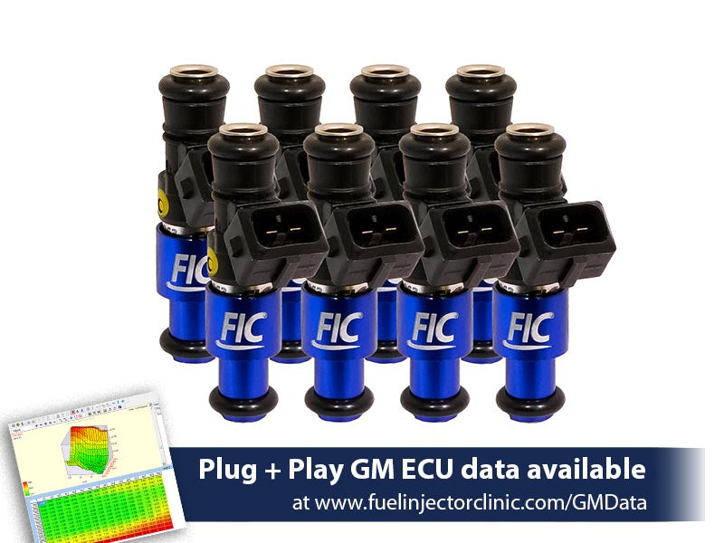 1200cc (130 lbs/hr at OE 58 PSI fuel pressure) FIC Fuel Injector Clinic Injector Set for 4.8/5.3/6.0 Truck Motors ('07-'13) (High-Z) (is305-1200h) official supplier product photo