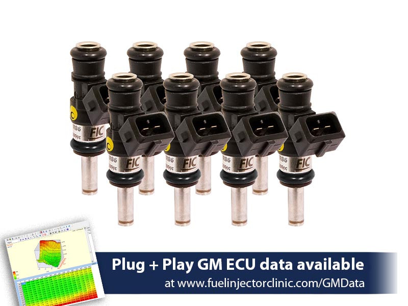1200cc (130 lbs/hr at OE 58 PSI fuel pressure) FIC Fuel Injector Clinic Injector Set for 6.2 Truck Motors ('09-'13) Injector Sets (High-Z) (is306-1200h) official supplier product photo