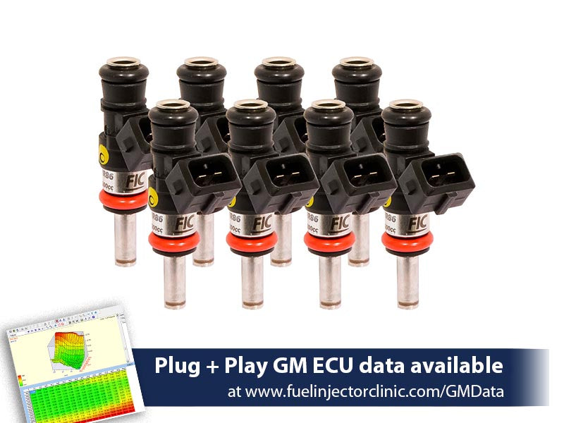 1200cc (130 lbs/hr at OE 58 PSI fuel pressure) FIC Fuel Injector Clinic Injector Set for LS3, LS7, LSA, L76, L92, and L99 engines (High-Z) (is303-1200h) official supplier product photo