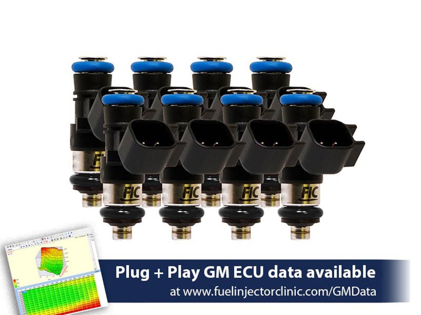 1200cc-D (130 lbs/hr at OE 58 PSI fuel pressure) FIC Fuel Injector Clinic Injector Set for 6.2 Truck Motors ('09-'13) Injector Sets (High-Z) (is306-1200h-d) official supplier product photo