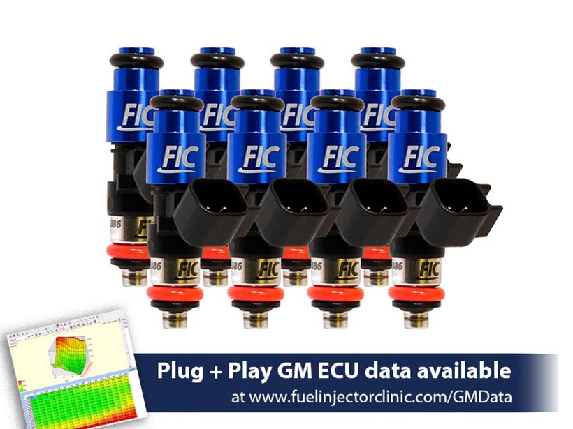 1200cc-D (130 lbs/hr at OE 58 PSI fuel pressure) FIC Fuel Injector Clinic Injector Set for LS2 engines (High-Z) (is302-1200h-d) official supplier product photo