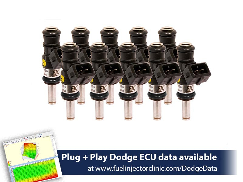 1200cc (Previously 1100cc) FIC Fuel Injector Clinic Injector Set for Dodge Viper ZB1 ('03-'06) (is157-1200h) official supplier product photo
