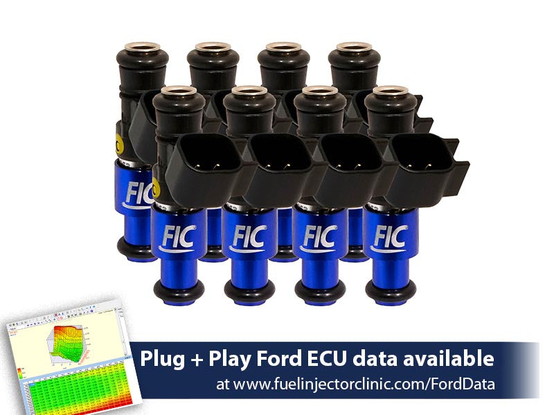 1440cc (140 lbs/hr at 43.5 PSI fuel pressure) FIC Fuel Injector Clinic Injector Set for Ford Shelby GT500 (2007-2014) / Ford GT40 (2005-2006)(High-Z) (is404-1440h) official supplier product photo