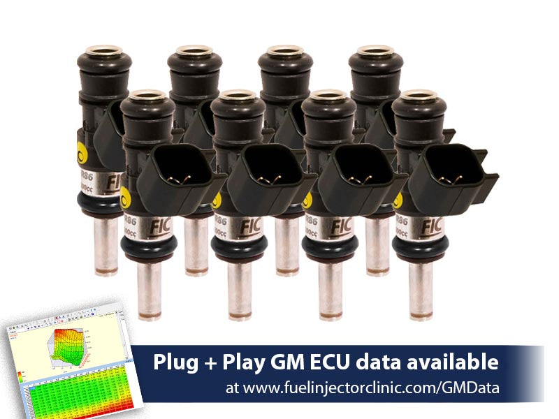 1440cc (160 lbs/hr at OE 58 PSI fuel pressure) FIC Fuel Injector Clinic Injector Set for 6.2 Truck Motors ('09-'13) Injector Sets (High-Z) (is306-1440h) official supplier product photo