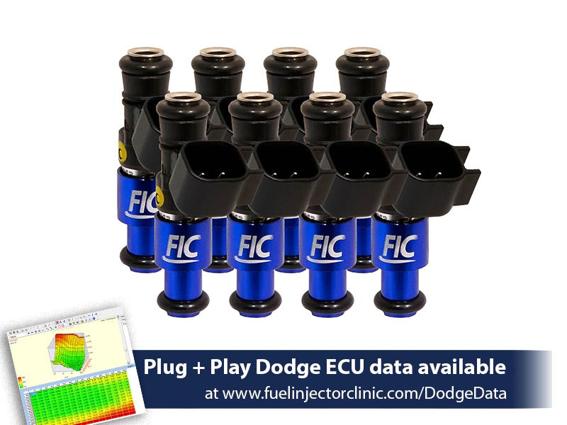 1440cc (160 lbs/hr at OE 58 PSI fuel pressure) FIC Fuel Injector Clinic Injector Set for Dodge 4.7L (2008-2013), 5.7L (2003 - present) (High-Z)(IS156-1440H) official supplier product photo