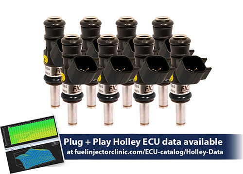 1440cc (160 lbs/hr at OE 58 PSI fuel pressure) FIC Fuel Injector Clinic Injector Set for Holley GM composite intakes (High-Z) (ish03-1440h) official supplier product photo