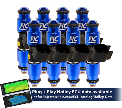 1440cc (160 lbs/hr at OE 58 PSI fuel pressure) FIC Fuel Injector Clinic Injector Set for Holley Hemi (High-Z) (ish02-1440h) official supplier product photo