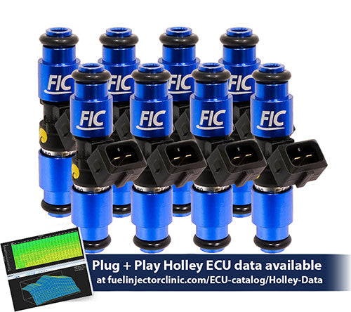 1650cc (180 lbs/hr at OE 58 PSI fuel pressure) FIC Fuel Injector Clinic Injector Set for Holley GM and FORD (High-Z) (ish01-1650h) official supplier product photo