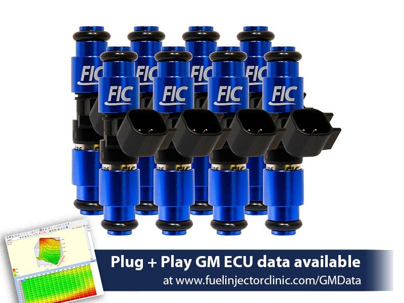 1650cc (180 lbs/hr at OE 58 PSI fuel pressure) FIC Fuel Injector Clinic Injector Set for SBC engines (High-Z) (is300-1650h) official supplier product photo