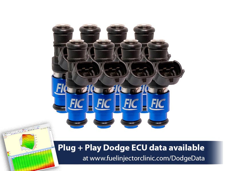 2150cc (240 lbs/hr at OE 58 PSI fuel pressure) FIC Fuel Injector Clinic Injector Set for Dodge 4.7L (2008-2013), 5.7L (2003 - present) (High-Z)(IS156-2150H) official supplier product photo