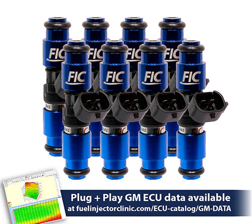 2150cc (240 lbs/hr at OE 58 PSI fuel pressure) FIC Fuel Injector Clinic Injector Set for SBC engines (High-Z) (is300-2150h) official supplier product photo