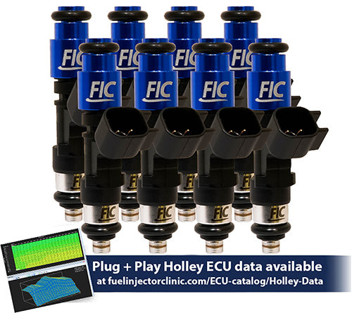 365cc (40 lbs/hr at OE 58 PSI fuel pressure) FIC Fuel Injector Clinic Injector Set for Holley Hemi (High-Z) (ish02-0365h) official supplier product photo