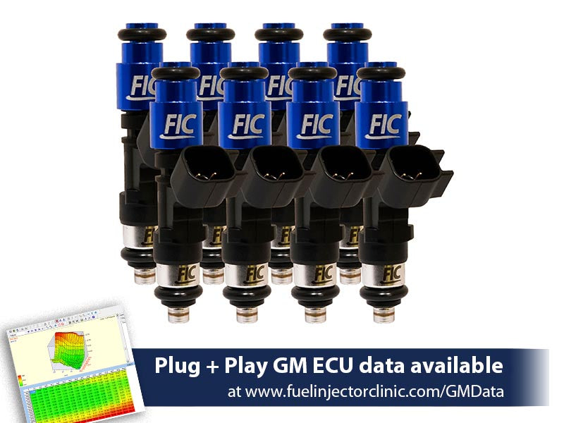 775cc (85 lbs/hr at OE 58 PSI fuel pressure) FIC Fuel Injector Clinic Injector Set for SBC engines (High-Z) (is300-0775h) official supplier product photo