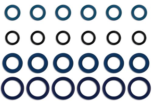 Seal kit for Fuel Injector Clinic low-z 3000GT VR4, RB26, or 7M-GTE injectors (Scribed part numbers ending in "K") (slk-135-185x6-k) official supplier product photo