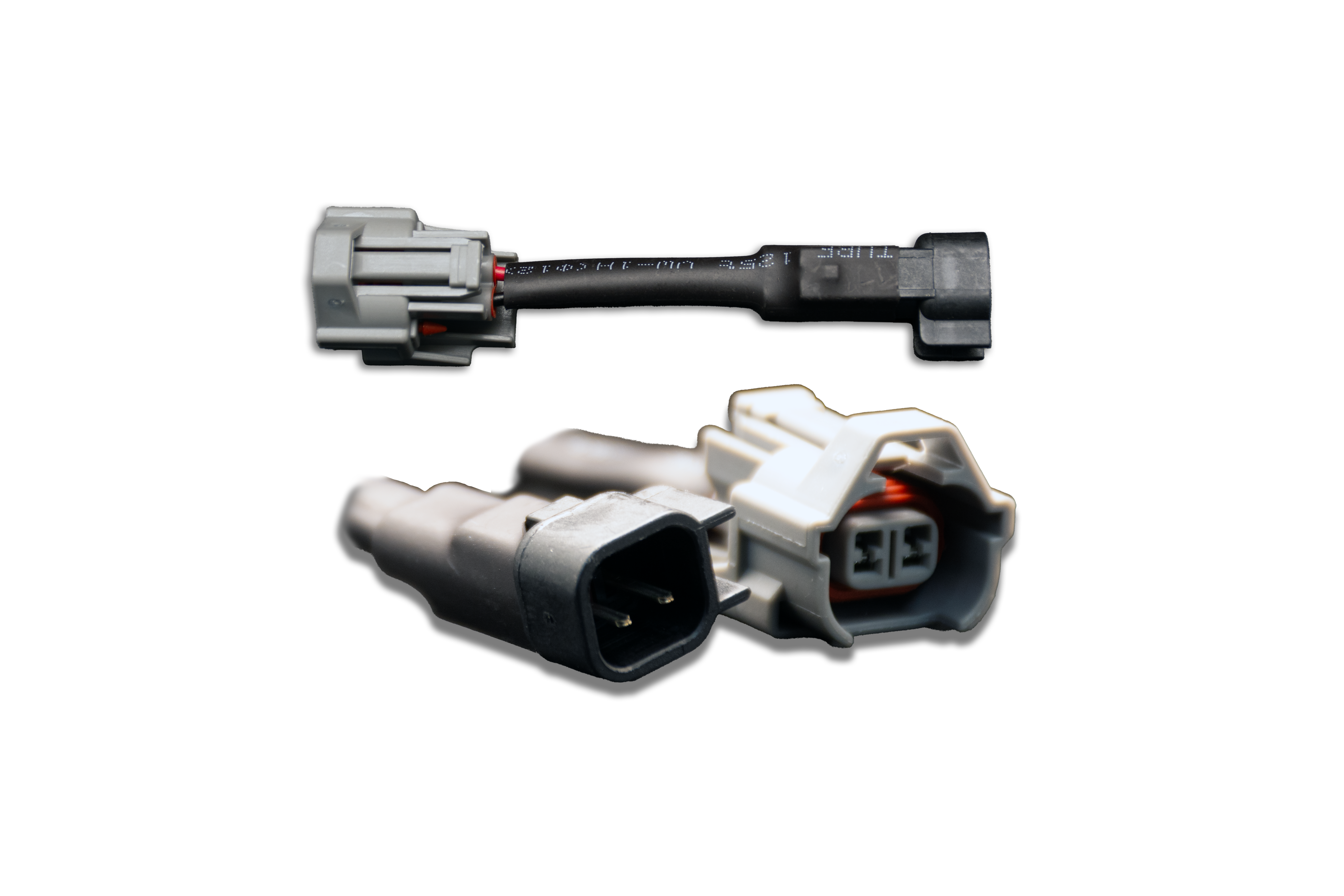 Set of 6 Denso (female) to US Car/EV6 (male) injector plug adaptors (padpdtou6) official supplier product photo