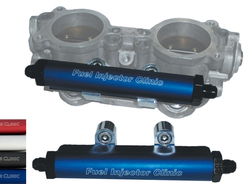 Subaru STi ('04 -'06) OR Legacy GT ('05-'06) Top Feed Conversion Fuel Rails With -8 Inlet & -6 Return Fittings (rl-sti-8-6) official supplier product photo