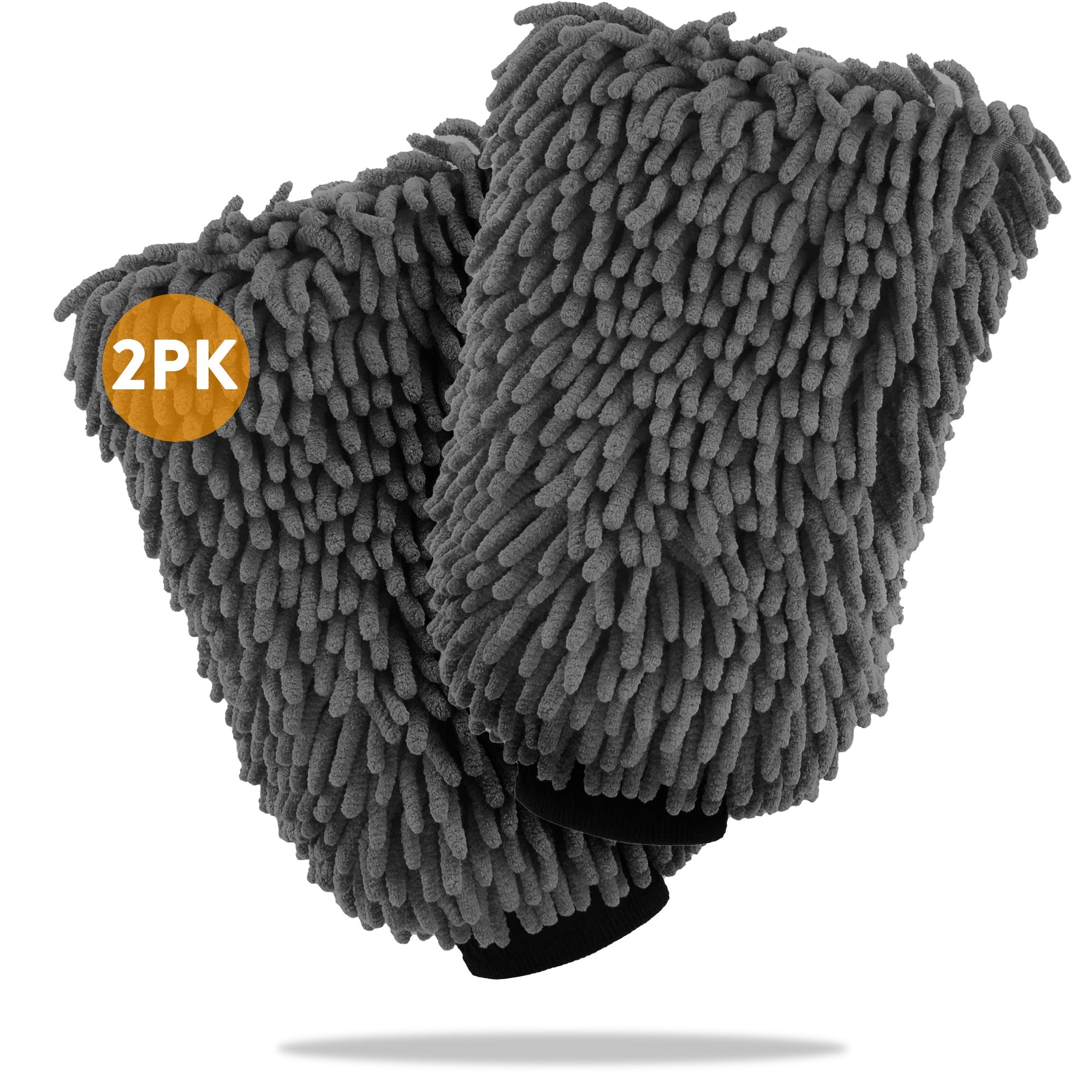 WASH&WHIPS Microfiber Chenille Car Cleaning Mitt - 2pk official supplier product photo