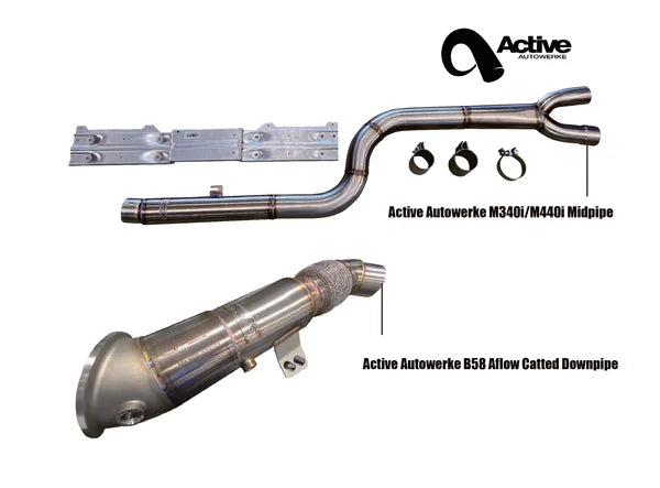 M340i/M440i AFlow Downpipe Midpipe Bundle official supplier product photo