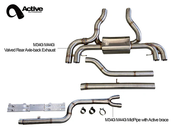 M340i/M440i Rear Exhaust and Midpipe Bundle bundle official supplier product photo